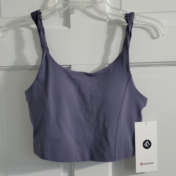lululemon athletica Tops - NWT Lululemon Align Twist Strap Crop Tank Grape Mist Sz XS